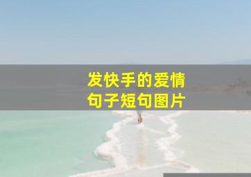 发快手的爱情句子短句图片