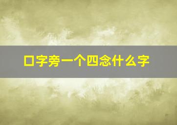 口字旁一个四念什么字