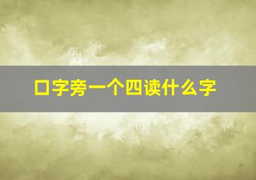 口字旁一个四读什么字