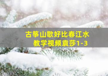 古筝山歌好比春江水教学视频袁莎1-3