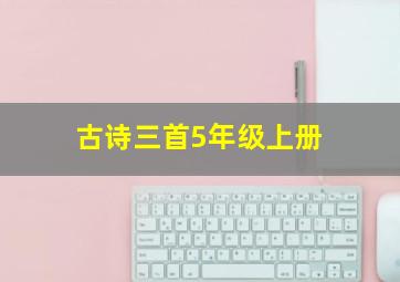 古诗三首5年级上册