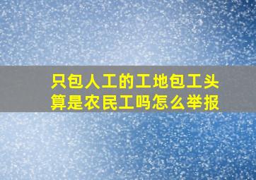 只包人工的工地包工头算是农民工吗怎么举报