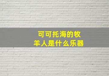 可可托海的牧羊人是什么乐器