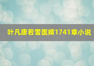 叶凡唐若雪医婿1741章小说