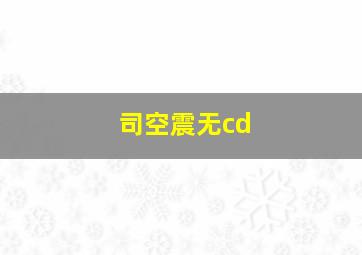 司空震无cd