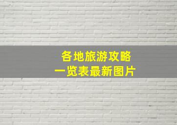 各地旅游攻略一览表最新图片