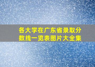 各大学在广东省录取分数线一览表图片大全集