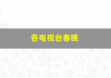 各电视台春晚