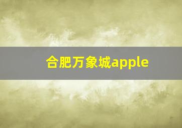 合肥万象城apple