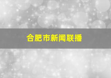 合肥市新闻联播