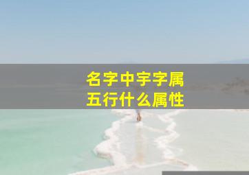 名字中宇字属五行什么属性