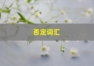 否定词汇