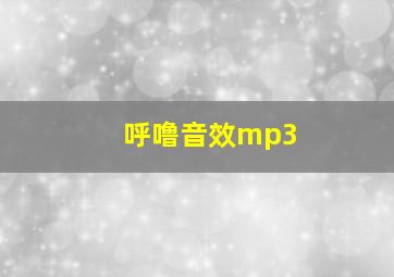 呼噜音效mp3