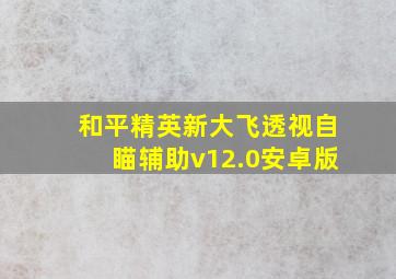 和平精英新大飞透视自瞄辅助v12.0安卓版