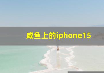 咸鱼上的iphone15