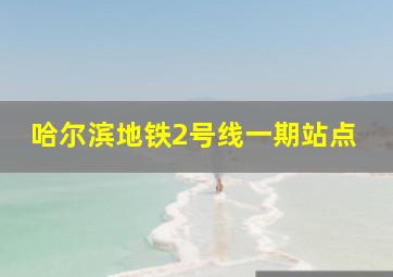 哈尔滨地铁2号线一期站点