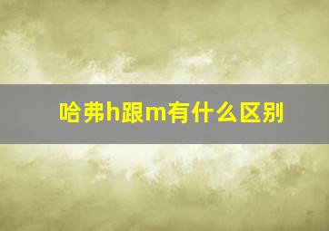 哈弗h跟m有什么区别