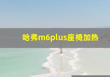 哈弗m6plus座椅加热