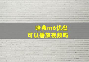 哈弗m6优盘可以播放视频吗