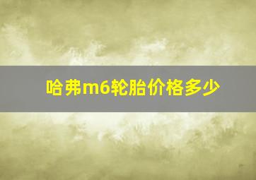 哈弗m6轮胎价格多少