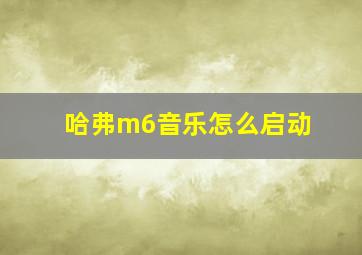 哈弗m6音乐怎么启动