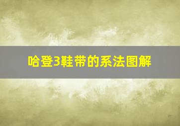 哈登3鞋带的系法图解