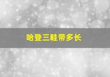 哈登三鞋带多长