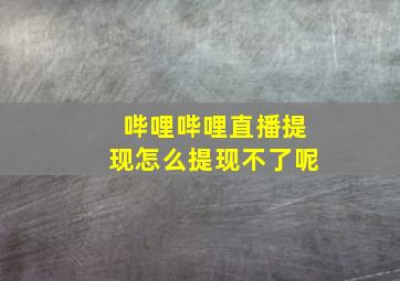 哔哩哔哩直播提现怎么提现不了呢