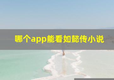 哪个app能看如懿传小说