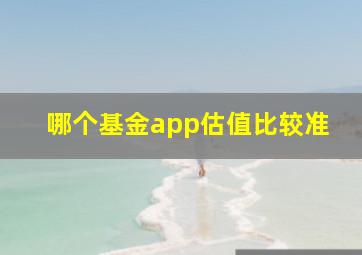 哪个基金app估值比较准