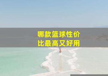 哪款篮球性价比最高又好用