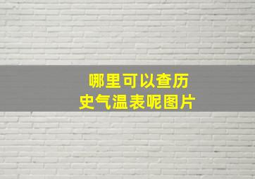 哪里可以查历史气温表呢图片