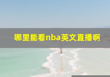 哪里能看nba英文直播啊