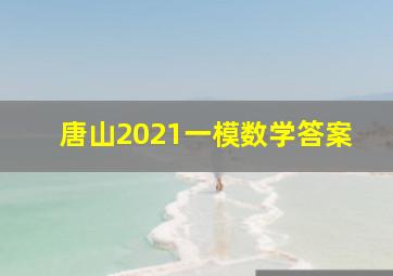 唐山2021一模数学答案