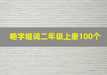 啪字组词二年级上册100个