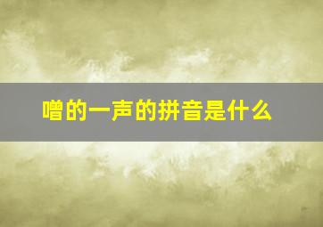 噌的一声的拼音是什么