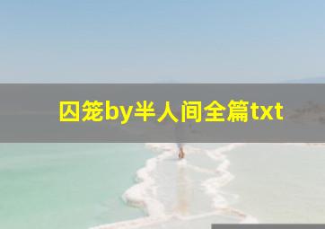 囚笼by半人间全篇txt