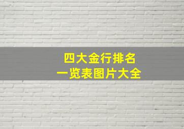 四大金行排名一览表图片大全