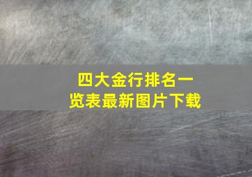 四大金行排名一览表最新图片下载