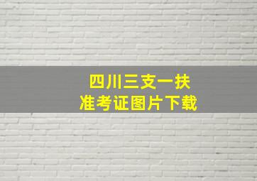 四川三支一扶准考证图片下载