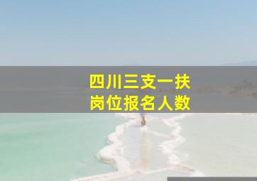 四川三支一扶岗位报名人数