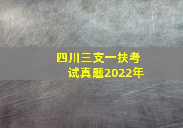 四川三支一扶考试真题2022年