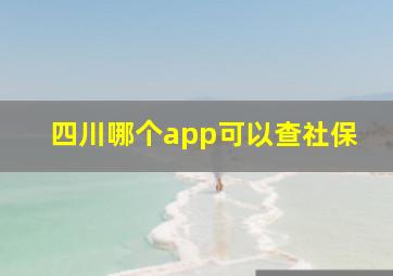 四川哪个app可以查社保