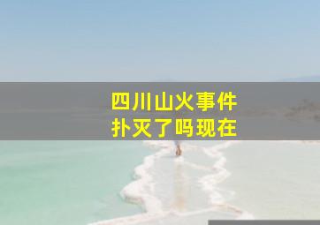 四川山火事件扑灭了吗现在