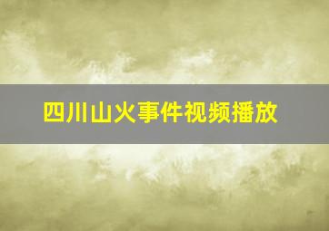 四川山火事件视频播放