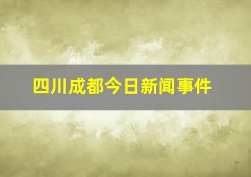 四川成都今日新闻事件