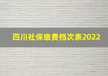 四川社保缴费档次表2022