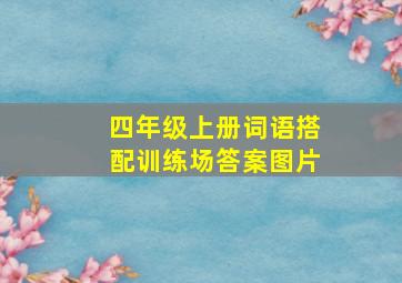 四年级上册词语搭配训练场答案图片