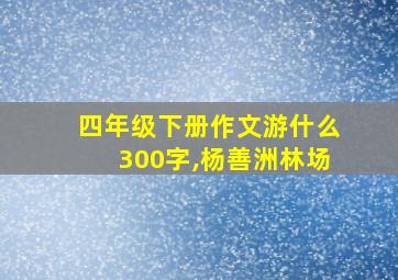 四年级下册作文游什么300字,杨善洲林场