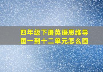 四年级下册英语思维导图一到十二单元怎么画